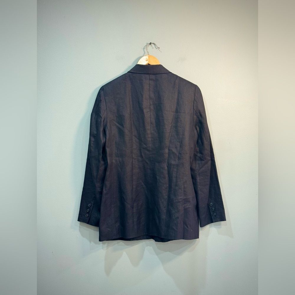Black Rafaella Linen Long Lightweight Blazer Size 8 EUC - Picture 4 of 5